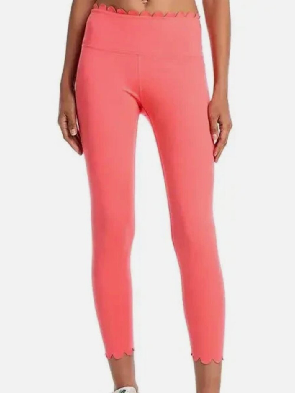 Aqua-High Rise 7/8 Scalloped Leggings - MSRP $78
